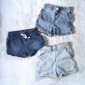 EUC 2T Cat & Jack Denim Jean Shorts Bundle Retro Unisex Jorts